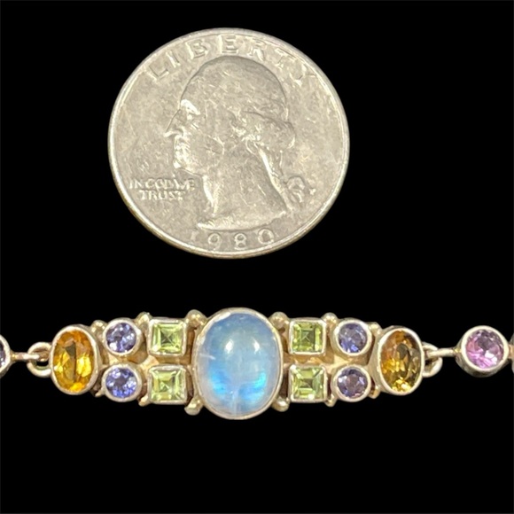 Sterling Silver NB Nicky Butler 925 Limited Edition Multi-Color Stone Bracelet - Picture 4 of 15